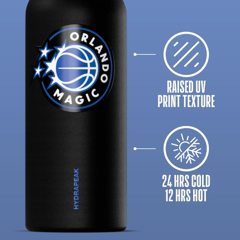 Hydrapeak x NBA Officially Licensed Orlando Magic Oasis 32 oz Water Bottle with Chug Lid Push Button, Stainless Steel Water Bottle No Straw, 32 oz Insulated Water Bottle - Image 2